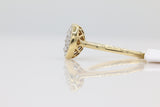 Diamond Cluster Bezel Set Ring in 14KT Yellow Gold ( 1.2ct tw dia )