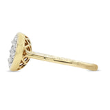 Diamond Cluster Bezel Set Ring in 14KT Yellow Gold ( 1.2ct tw dia )