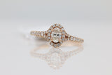 Oval Halo Diamond Ring in 14KT Rose Gold ( 3.4ct tw dia / 3.8 ctw )