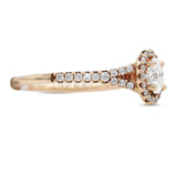 Oval Halo Diamond Ring in 14KT Rose Gold ( 3.4ct tw dia / 3.8 ctw )