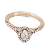 Oval Halo Diamond Ring in 14KT Rose Gold ( 3.4ct tw dia / 3.8 ctw )