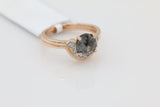 Diamond Salt and Pepper Dual Band Ring in 14KT Rose Gold ( 1.17ct dtw )