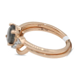 Diamond Salt and Pepper Dual Band Ring in 14KT Rose Gold ( 1.17ct dtw )