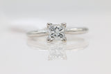 Diamond Solitaire Ring in 14KT White Gold ( 1.01ct tw dia )