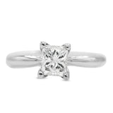 Diamond Solitaire Ring in 14KT White Gold ( 1.01ct tw dia )