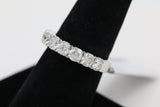 Prong Set Diamond Band Ring in 14KT White Gold ( 2ct dtw )