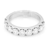 Prong Set Diamond Band Ring in 14KT White Gold ( 2ct dtw )