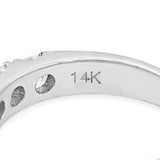 Prong Set Diamond Band Ring in 14KT White Gold ( 2ct dtw )