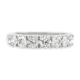 Prong Set Diamond Band Ring in 14KT White Gold ( 2ct dtw )