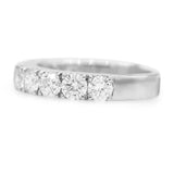 Prong Set Diamond Band Ring in 14KT White Gold ( 2ct dtw )