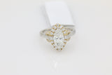 Diamond Marquise Halo Ring in 14KT White and Yellow Gold ( 2.21ct dtw / 1.55ct center )