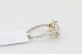 Diamond Marquise Halo Ring in 14KT White and Yellow Gold ( 2.21ct dtw / 1.55ct center )