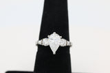 Diamond Pear Solitaire Ring in 14KT White Gold ( 2.17ct tw dia / 1.57ct Pear )