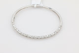 Scalloped Diamond Bangle in 14KT White Gold ( 1.29ct tw dia )