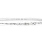 Exquisite Diamond Bangle in 14KT White Gold ( 0.56ct tw dia )