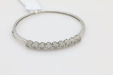 Cluster Floral Diamond Bangle in 14KT White Gold ( 3ct tw dia )