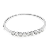 Cluster Floral Diamond Bangle in 14KT White Gold ( 3ct tw dia )