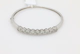Cluster Floral Diamond Bangle in 14KT White Gold ( 3ct tw dia )
