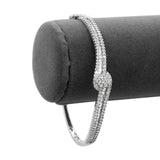 Swirl Baguette Cut Diamond Bangle in 14KT White Gold ( 2ct tw dia )