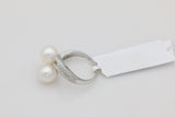 Pearl and Diamond Bypass Ring in 14KT White Gold
