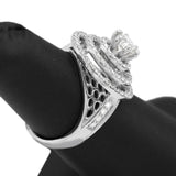 Triple Halo Diamond Ring in 14KT White Gold ( 1.32ct dtw / 0.53ct center )