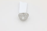 Triple Halo Diamond Ring in 14KT White Gold ( 1.32ct dtw / 0.53ct center )