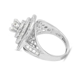 Triple Halo Diamond Ring in 14KT White Gold ( 1.32ct dtw / 0.53ct center )