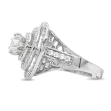 Triple Halo Diamond Ring in 14KT White Gold ( 1.32ct dtw / 0.53ct center )
