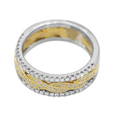 Twisted Diamond Band in 14KT Two Tone Gold ( 0.47ct tw dia )