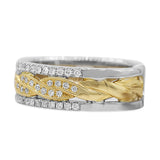 Twisted Diamond Band in 14KT Two Tone Gold ( 0.47ct tw dia )