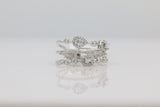 Diamond Multi Band Ring in 14KT White Gold ( 0.41ct dtw )