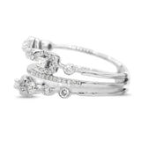 Diamond Multi Band Ring in 14KT White Gold ( 0.41ct dtw )