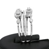 Diamond Multi Band Ring in 14KT White Gold ( 0.41ct dtw )