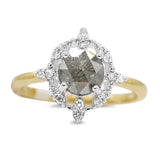 Diamond Salt and Pepper Ring in 14KT Yellow Gold ( 1.25ct dtw )