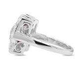 Diamond and Ruby Ring in 14KT White Gold ( 1.05ct dtw )