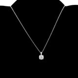 Diamond Cluster Pendant in 14KT White Gold ( 0.50ct tw dia )