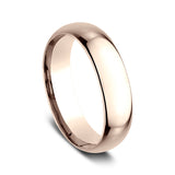 14K Rose Gold 6mm Standard Comfort-Fit Wedding Ring