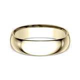14K White Gold/Yellow Gold 6mm Standard Comfort-Fit Wedding Ring