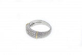Italian Sterling Silver Ring with 0.51ct diamonds and 14K solid yellow gold accents