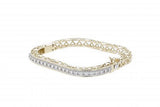 Solid 14K yellow gold bracelet with 2.00ct. diamonds