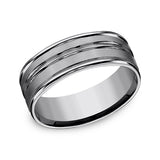 Tungsten 8mm Comfort-Fit Design Wedding Band