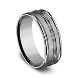 Tungsten 8mm Comfort-Fit Design Wedding Band