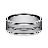 Tungsten 8mm Comfort-Fit Design Wedding Band