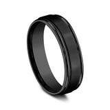 Black Titanium 7mm Comfort-Fit Design Wedding Band