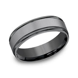 Tantalum 7mmComfort-fit Design Wedding Band