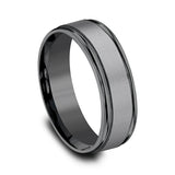 Tantalum 7mmComfort-fit Design Wedding Band