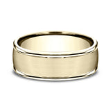 14K White Gold/Yellow Gold/Rose Gold 8mm Comfort-Fit Design Wedding Band