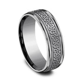 Tantalum 7mm Comfort-fit Design Wedding Band