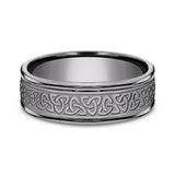 Tantalum 7mm Comfort-fit Design Wedding Band