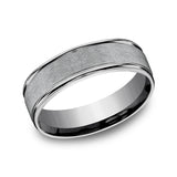 Grey Tantalum 6.5mm Comfort-fit wedding band